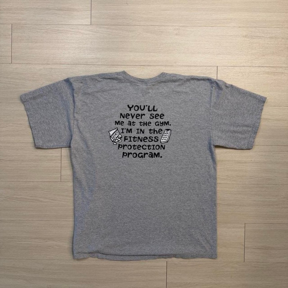 Arizona Fitness Protection Program Grey Short Sleeve Shirt Mens Size XL Funny